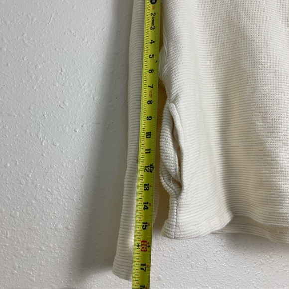 Madewell knit cream sweater womens medium 100% cotton pockets - Picture 12 of 15